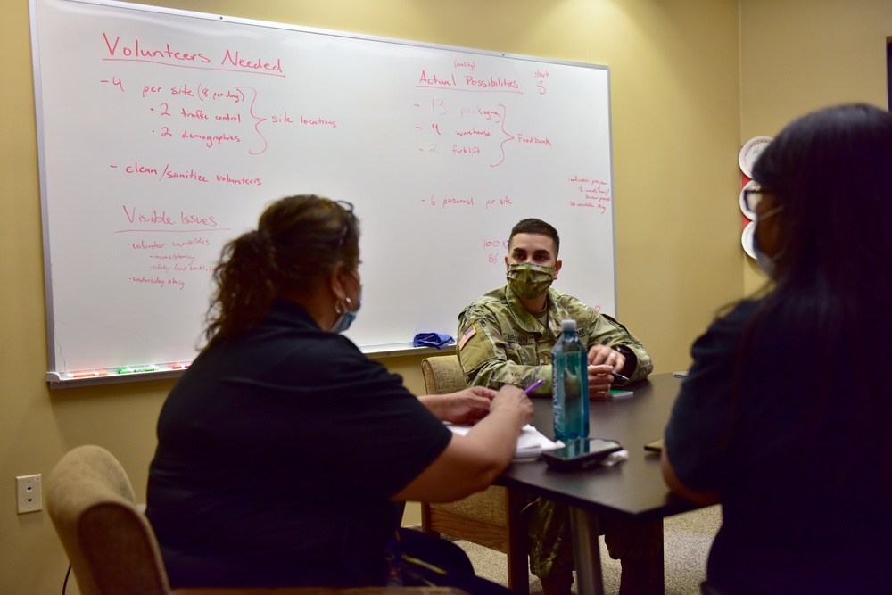 Cal Guard coordinates with FIND Food Bank staff