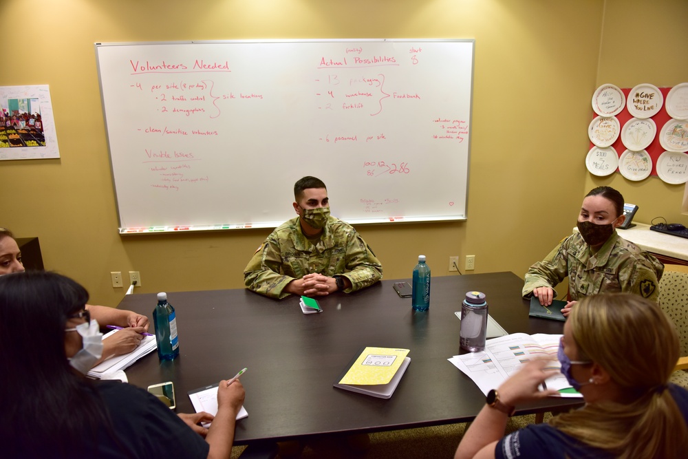 Cal Guard coordinates with FIND Food Bank staff