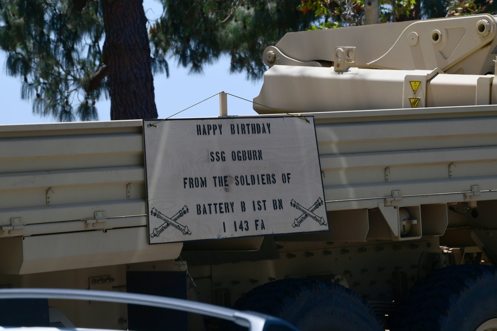 Field artillery Soldiers honor WWII veteran in Ventura