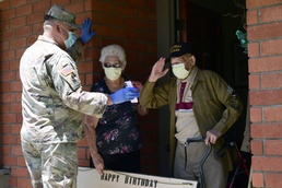 Field artillery Soldiers honor WWII veteran in Ventura