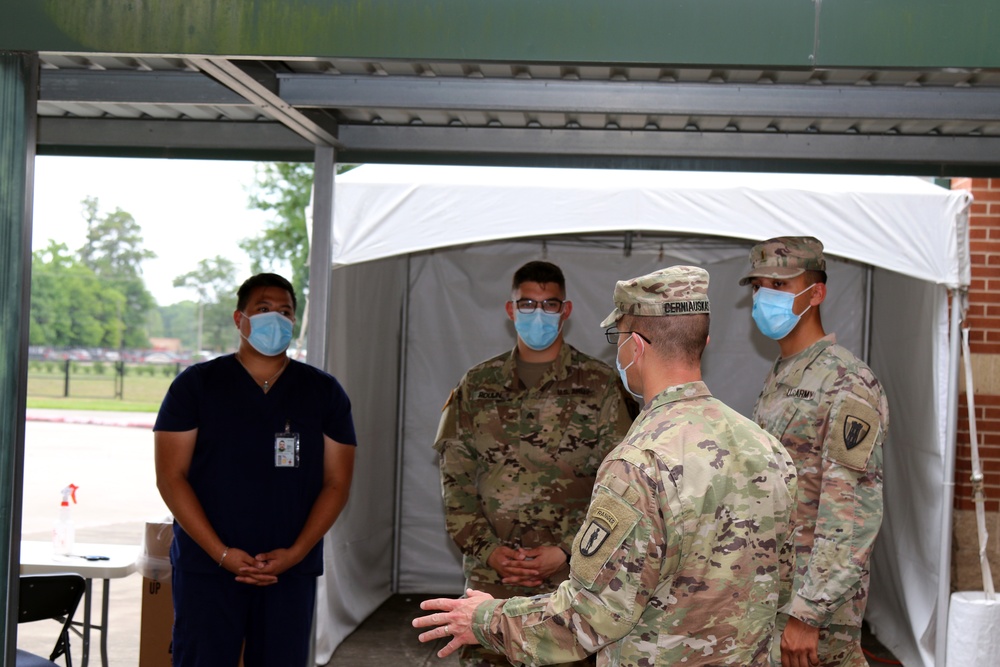 Texas Military Department Conducts COVID-19 Testing at Hilliard Elementary