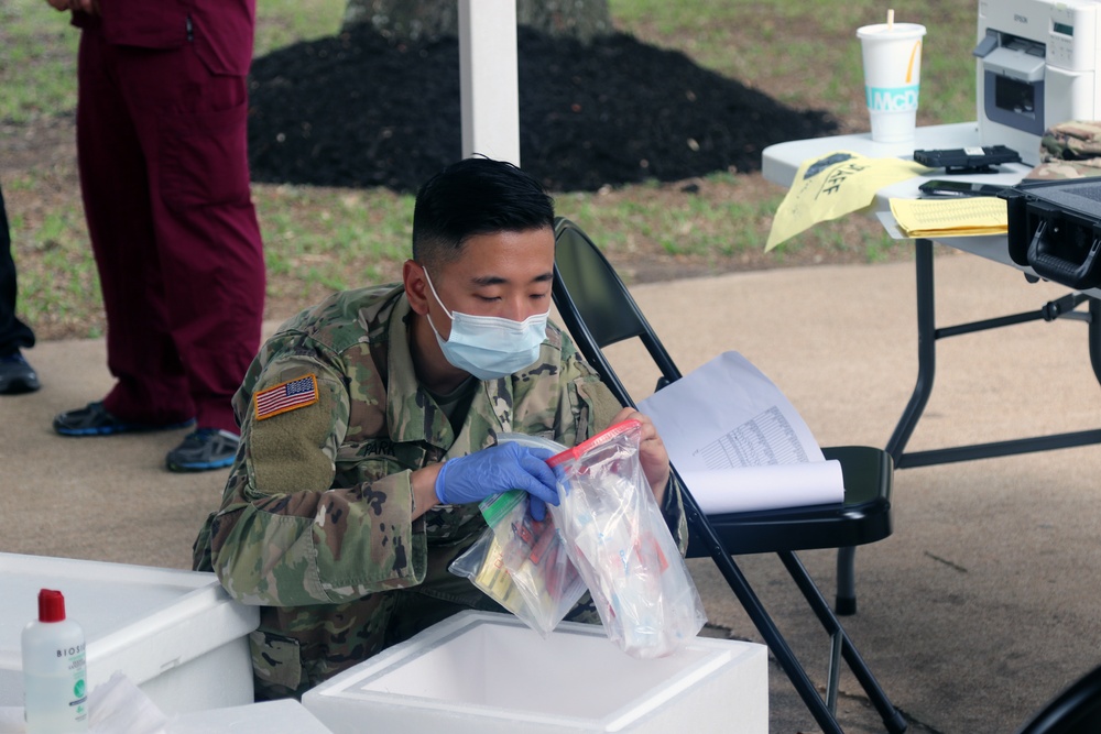 Texas Military Department Conducts COVID-19 Testing at Hilliard Elementary