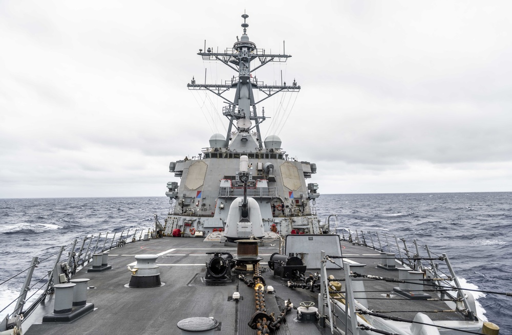 Sailors Aboard USS John S. McCain (DDG 56) Stand Bridge Watches Underway