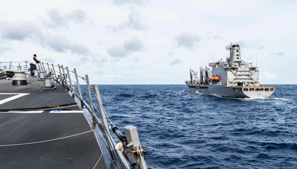 USS John S. McCain (DDG 56) Conducts a Replenishment-at-Sea with USNS Tippecanoe (T-AO 199)