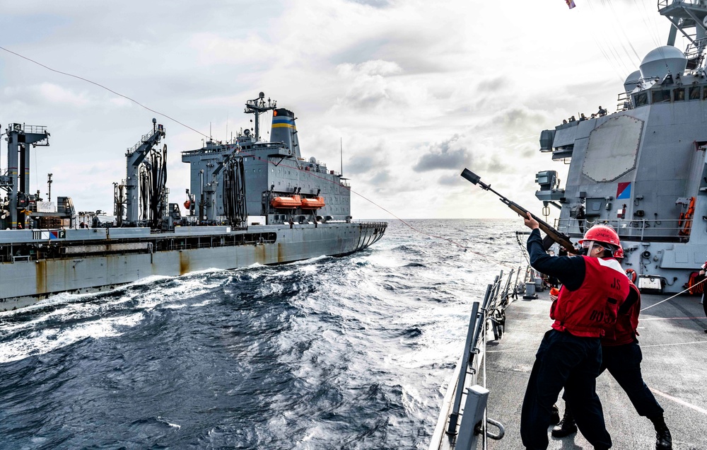 USS John S. McCain (DDG 56) Conducts a Replenishment-at-Sea with USNS Tippecanoe (T-AO 199)