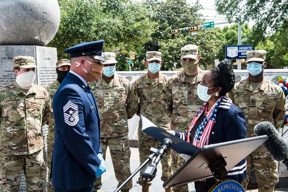 Congresswoman Sheila Jackson Lee Hosts a Memorial Day Commemoration with Texas Military Department Members