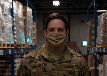 Members of the 121ARW support Ohio food bank