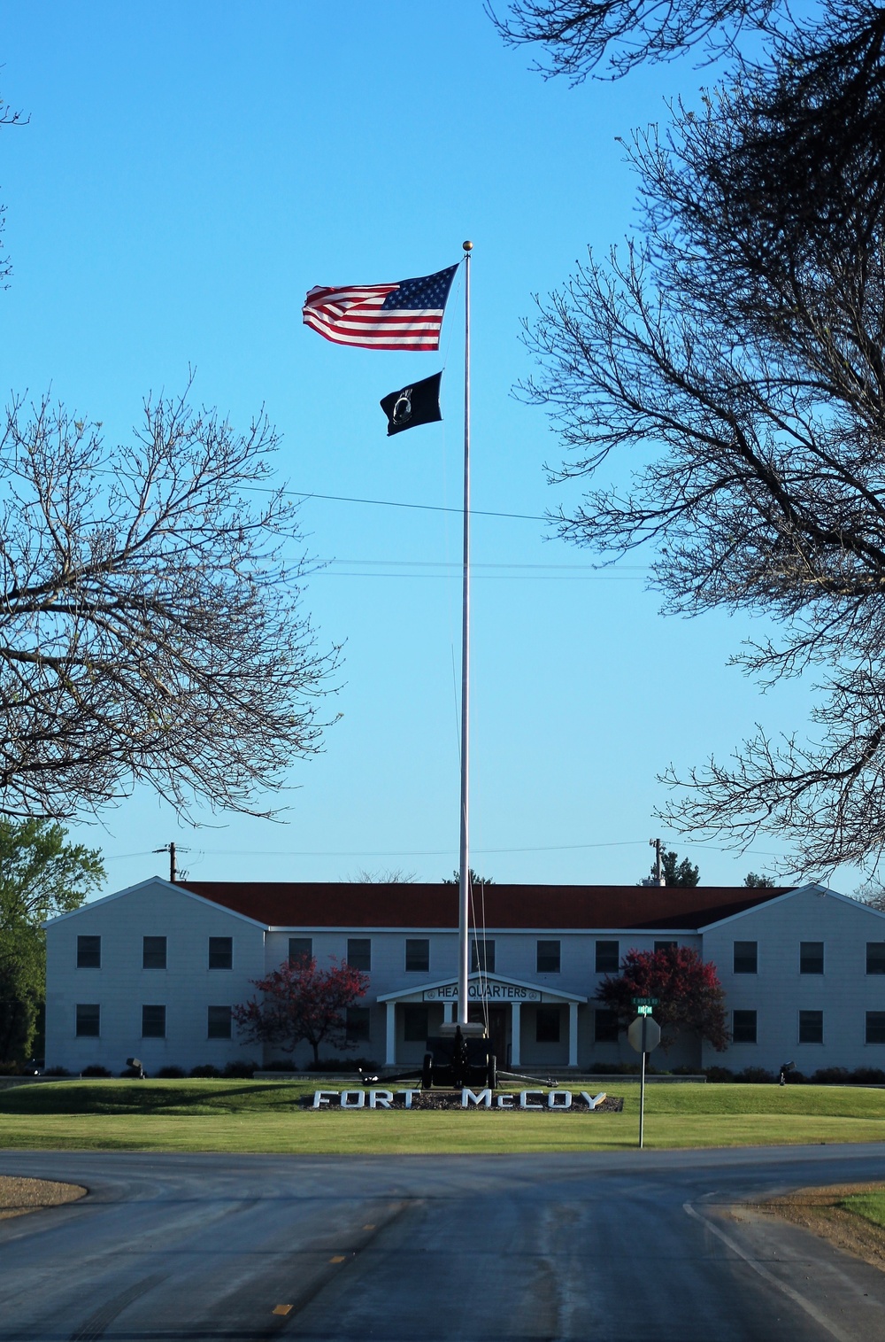 American Flag and Fort McCoy