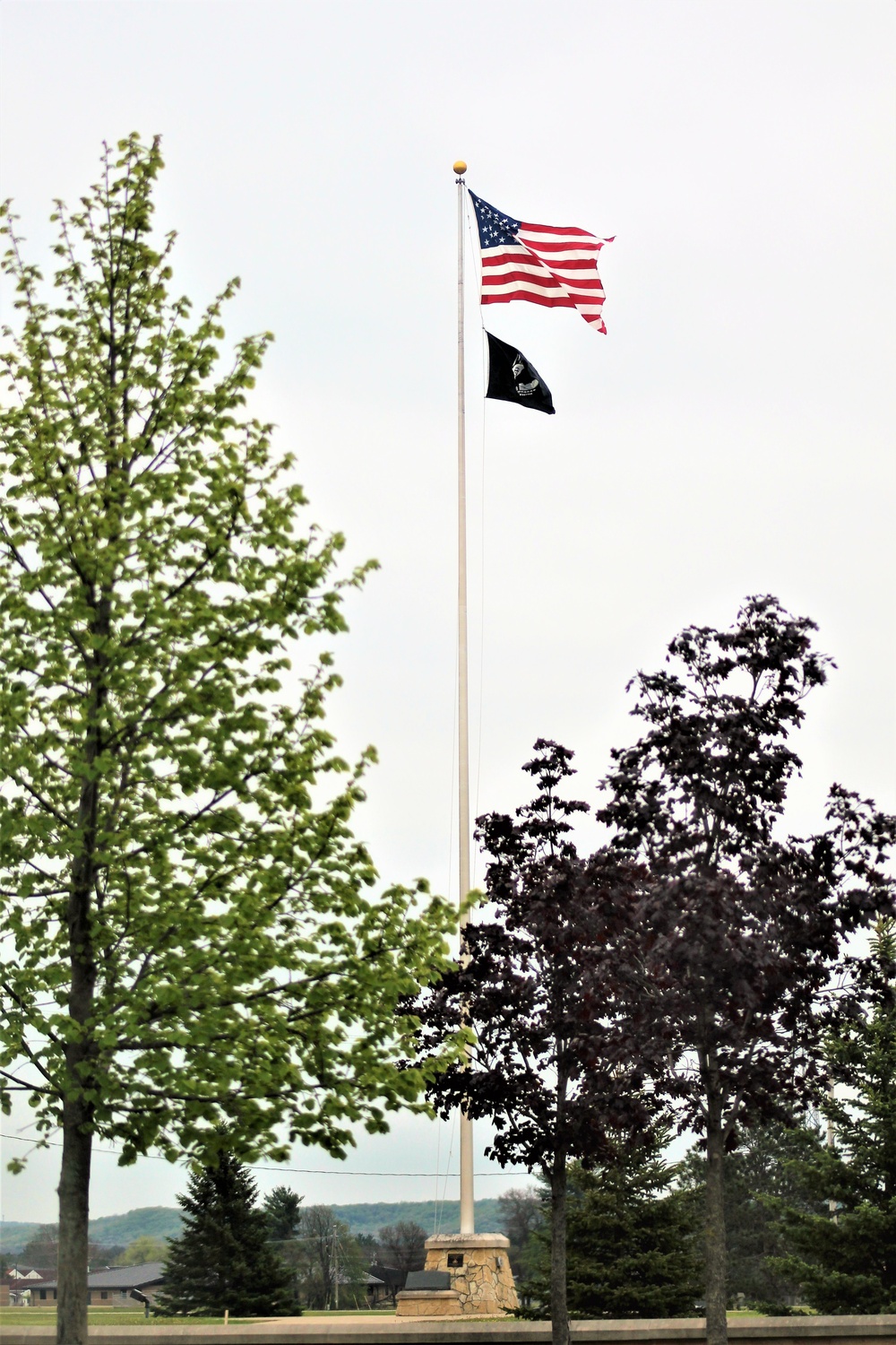 American Flag and Fort McCoy