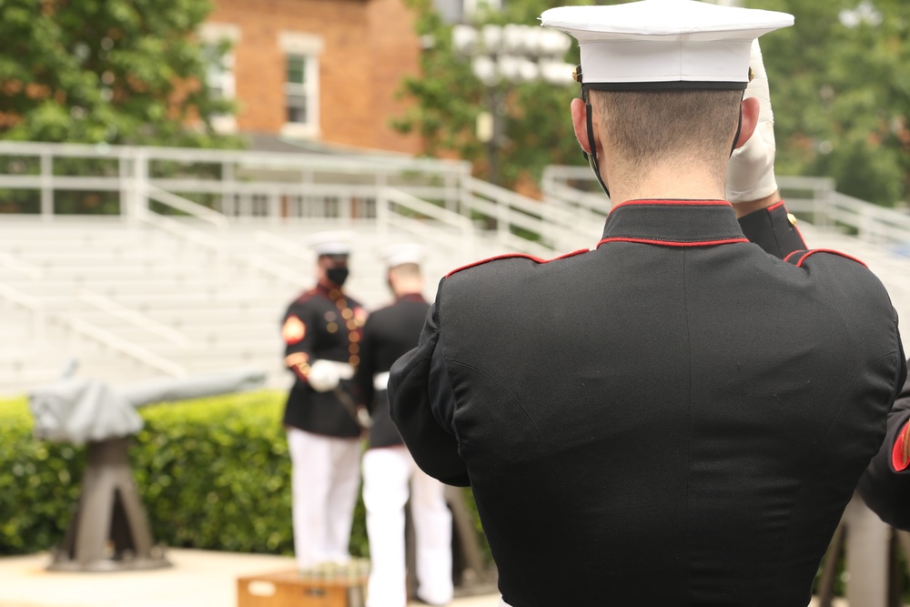 Body Bearers execute 21 gun salute in honor of Memorial Day