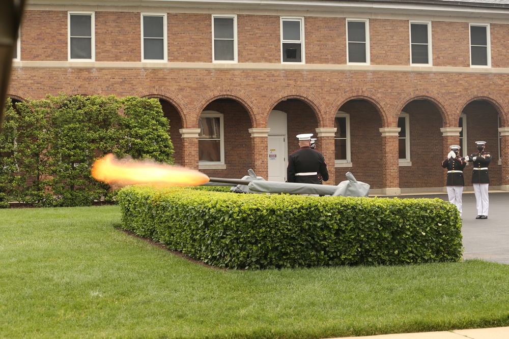 Body Bearers execute 21 gun salute in honor of Memorial Day