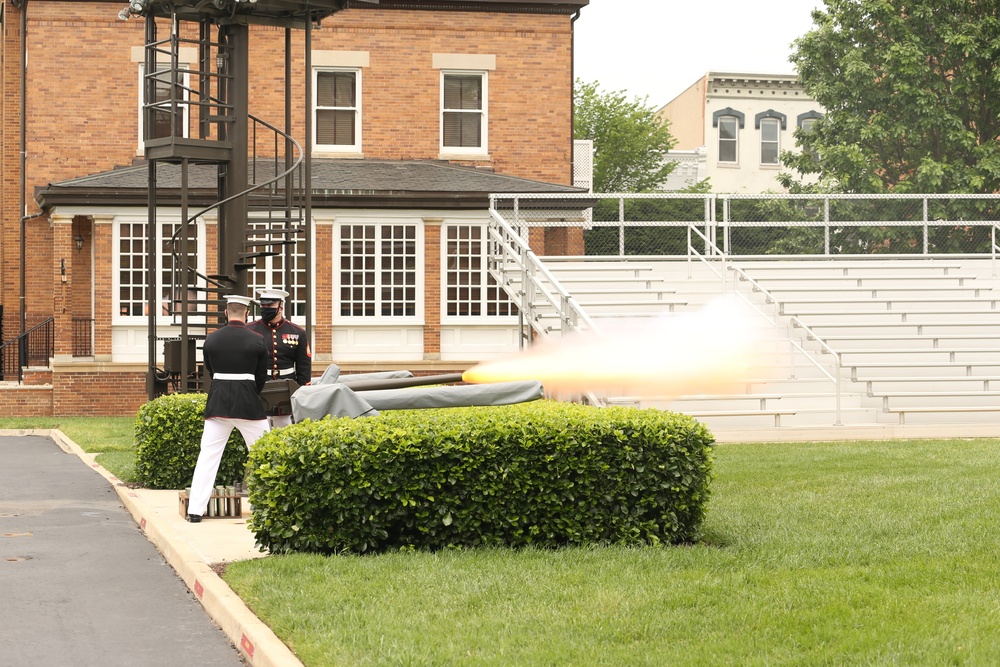 Body Bearers execute 21 gun salute in honor of Memorial Day