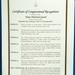 Congressional Certificate of Recognition