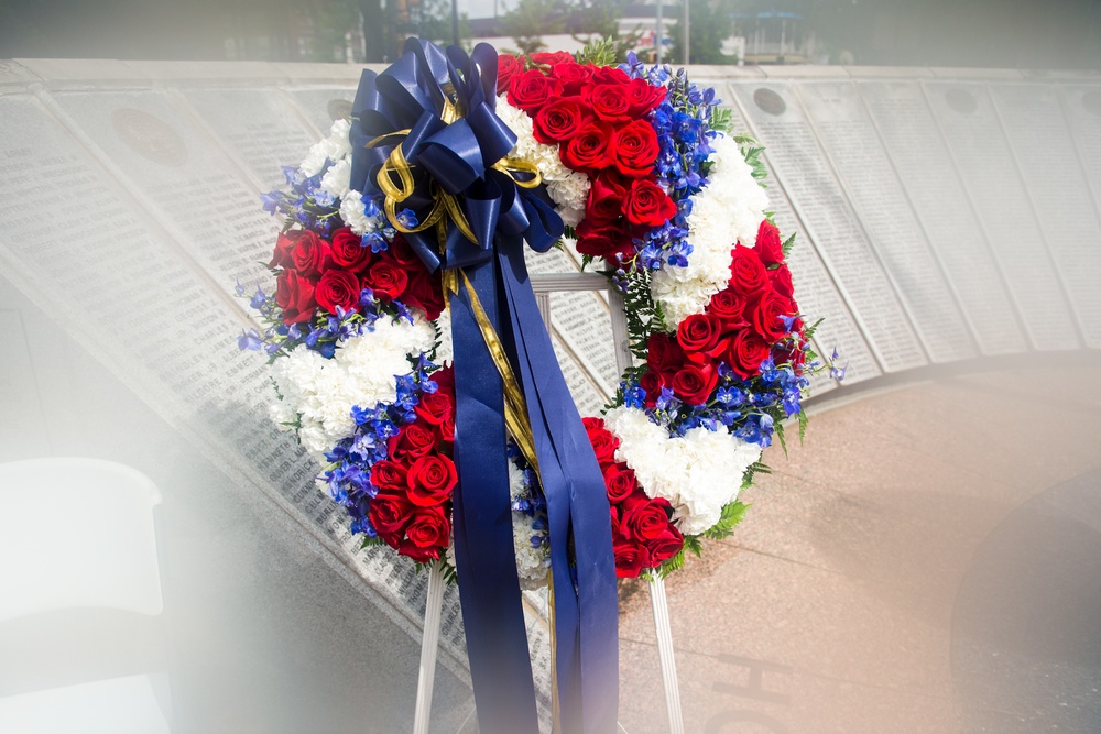 Memorial Wreath at the John H. Reagan World War II Memorial