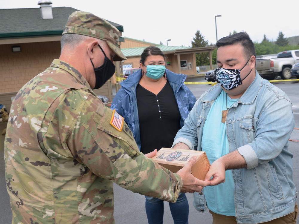 Washington Guardsmen work in partnership with the Quinault Indian Nation