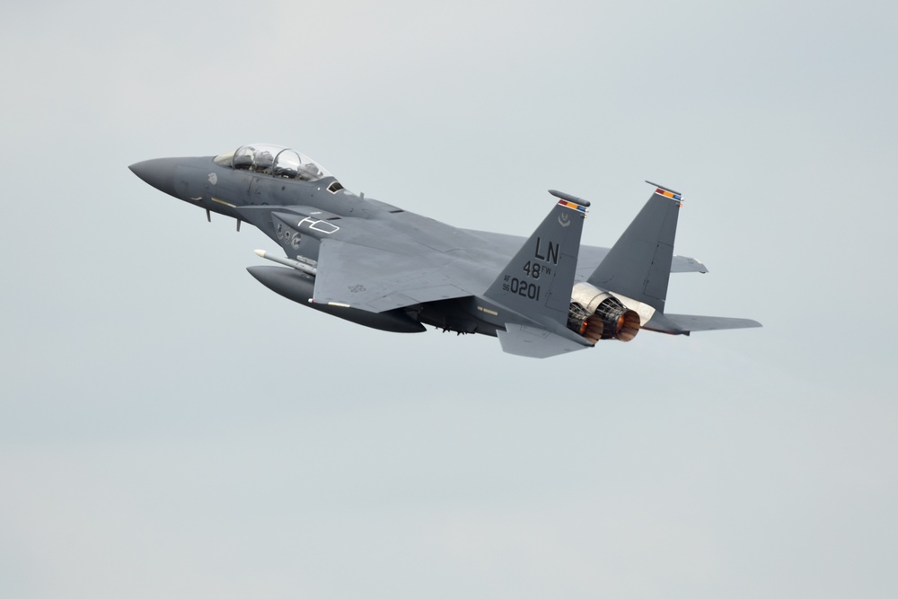 U.S. Air Force F-15s, F-16s and KC-135s participate in large force exercise