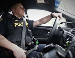 Police officers remain vigilant as crime numbers drop due to COVID-19