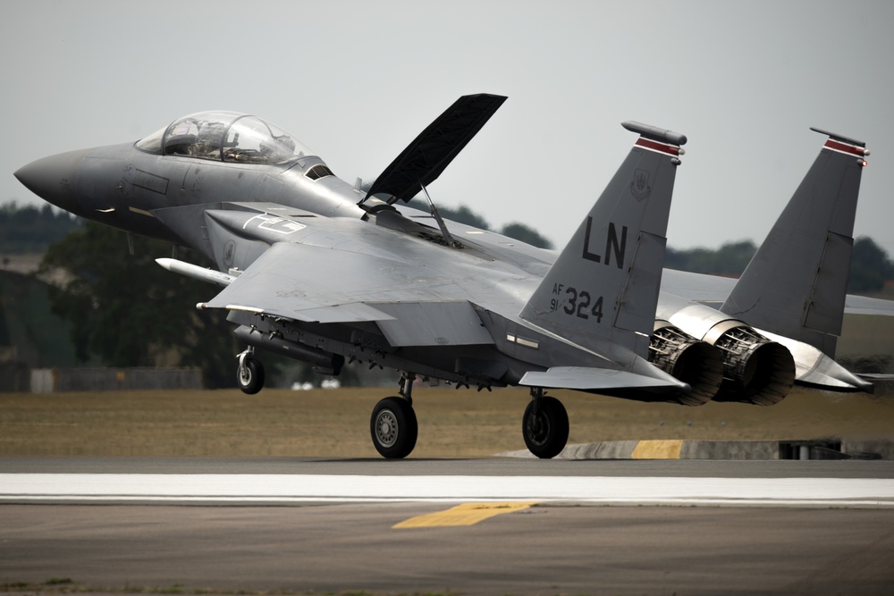 U.S. Air Force F-15s, F-16s and KC-135s participate in large force exercise