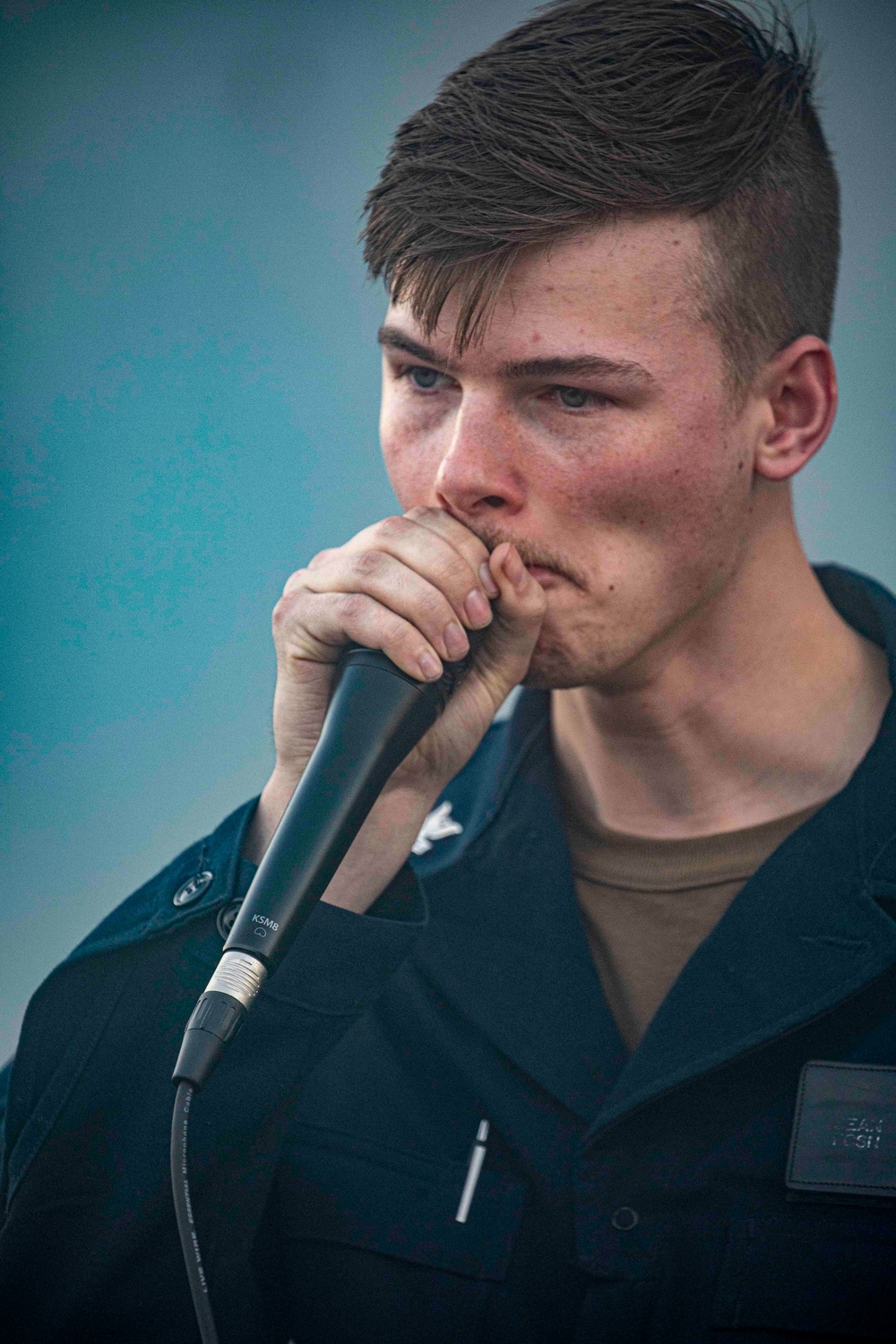 Sailors take part in a talent show