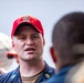 Sailors take part in a hazmat spill training