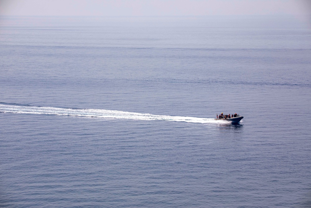 USS New York takes part in small boat operations