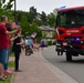 Military families cheer on first responders
