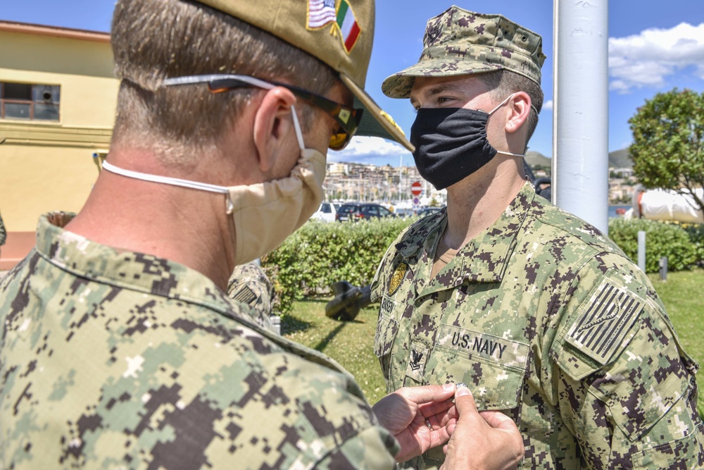 NSA Naples Sailors Earn Small Craft Insignia