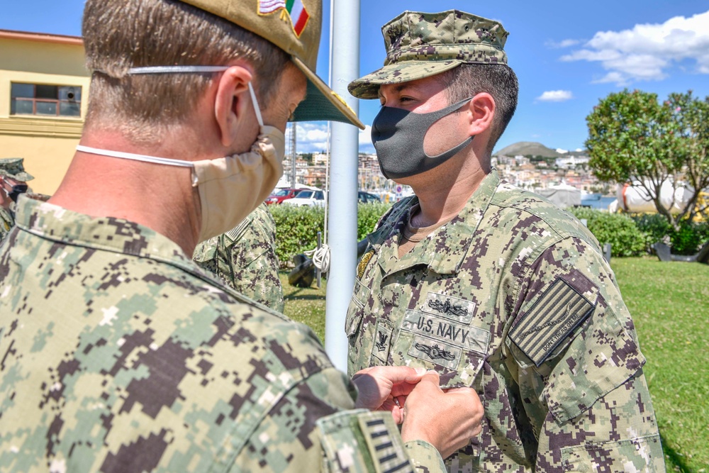 NSA Naples Sailors Earn Small Craft Insignia