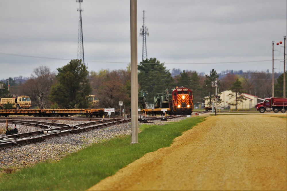 Fort McCoy LRC rail operations team moves equipment bound for deployment