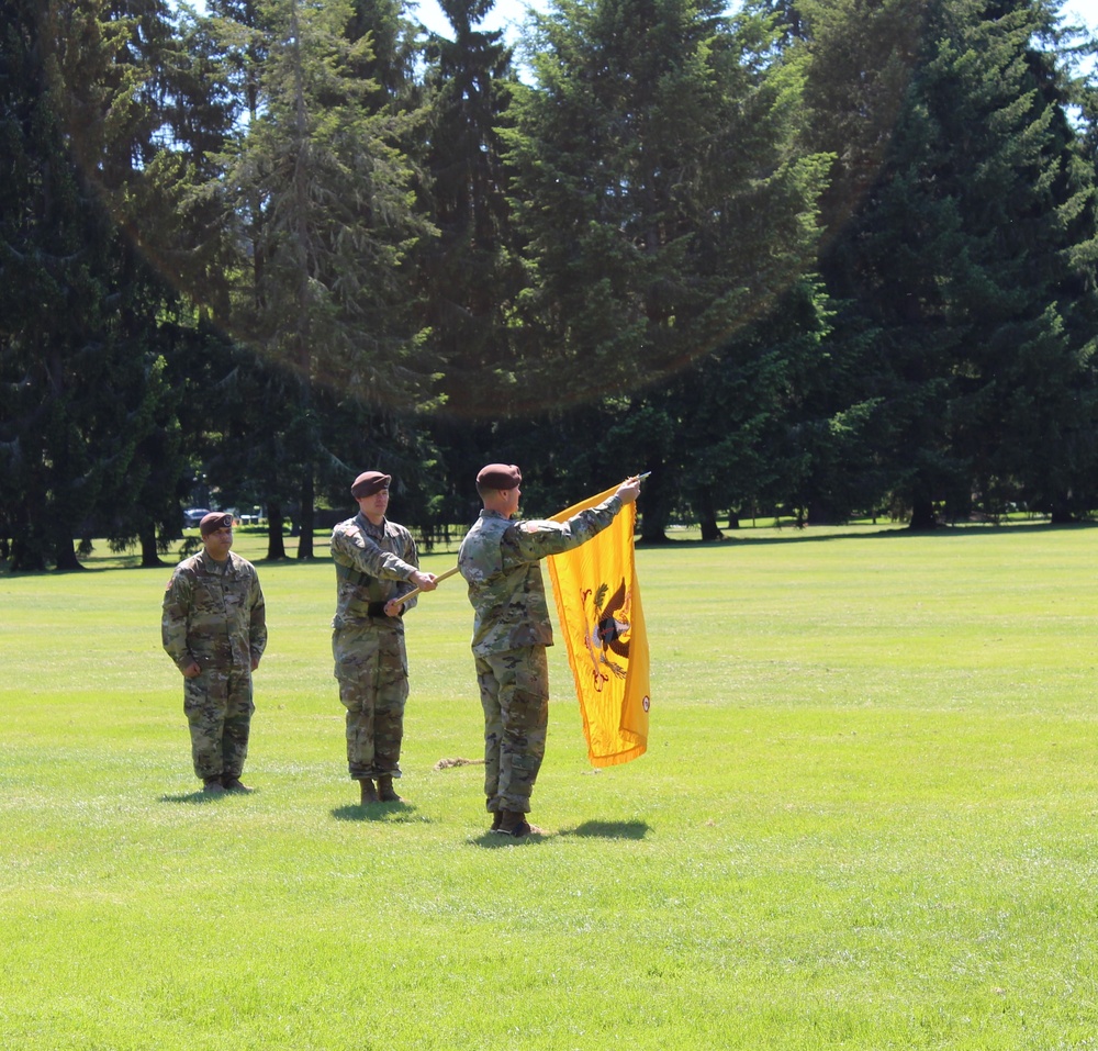 The 3rd Squadron, 5th SFAB officially uncases its colors at JBLM.