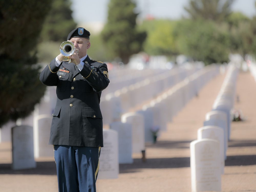 Traditions continue: Team Bliss, El Paso VA mark Memorial Day with closed ceremony