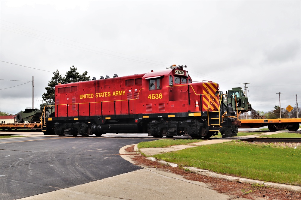 Fort McCoy LRC rail operations team moves equipment bound for deployment