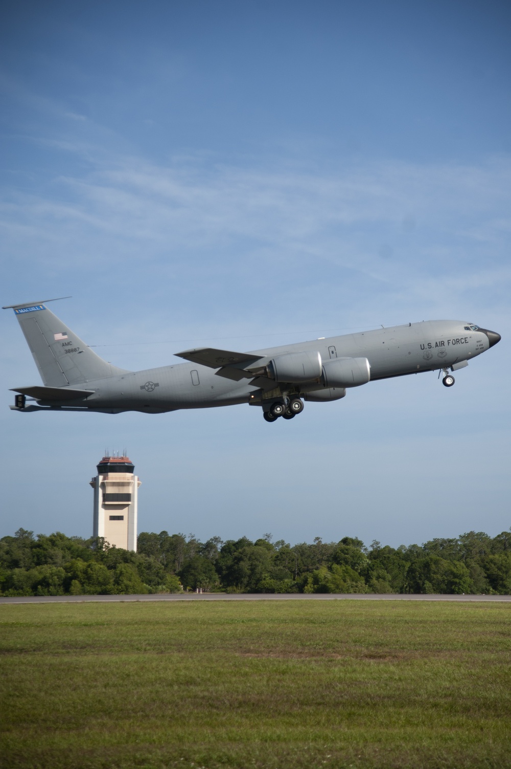 Team MacDill salutes first responders, healthcare professionals with KC-135 flyover