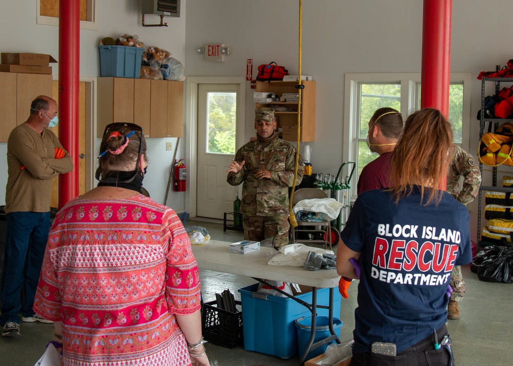 R.I. National Guard brings COVID-19 testing, PPE training to Block Island