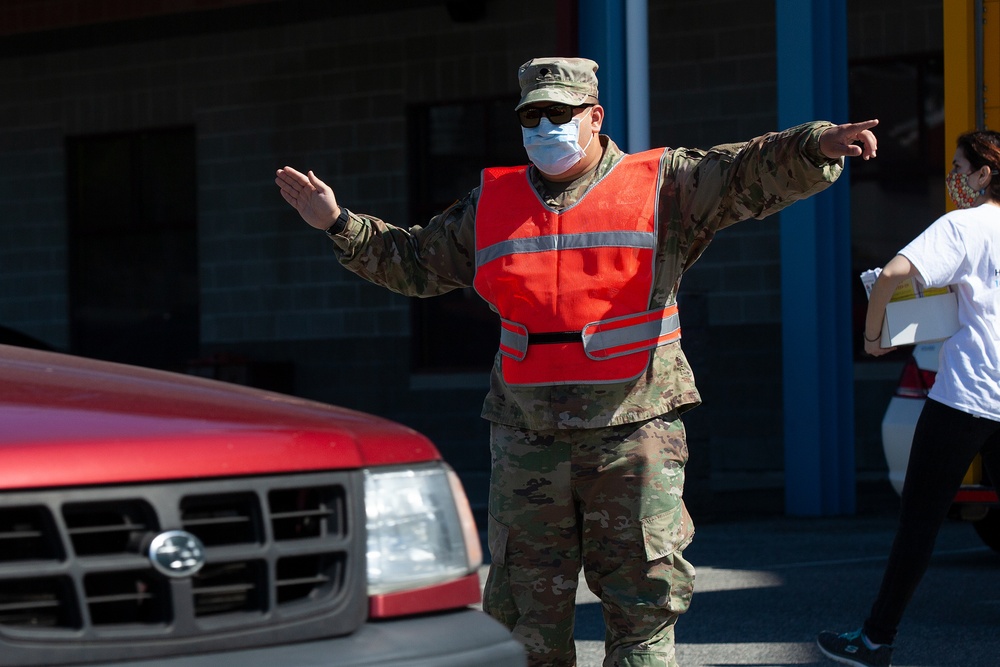 Rhode Island National Guard Soldiers Assist in Donating Milk at McCoy Stadium