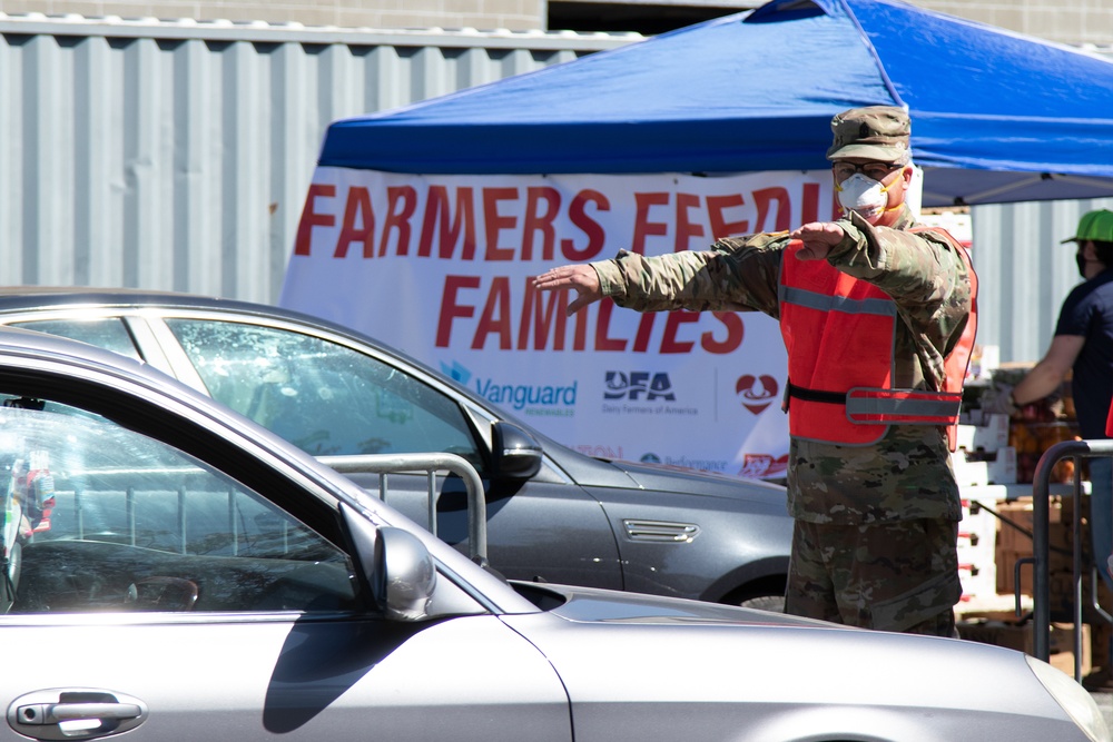 Rhode Island National Guard Soldiers Assist in Donating Milk at McCoy Stadium