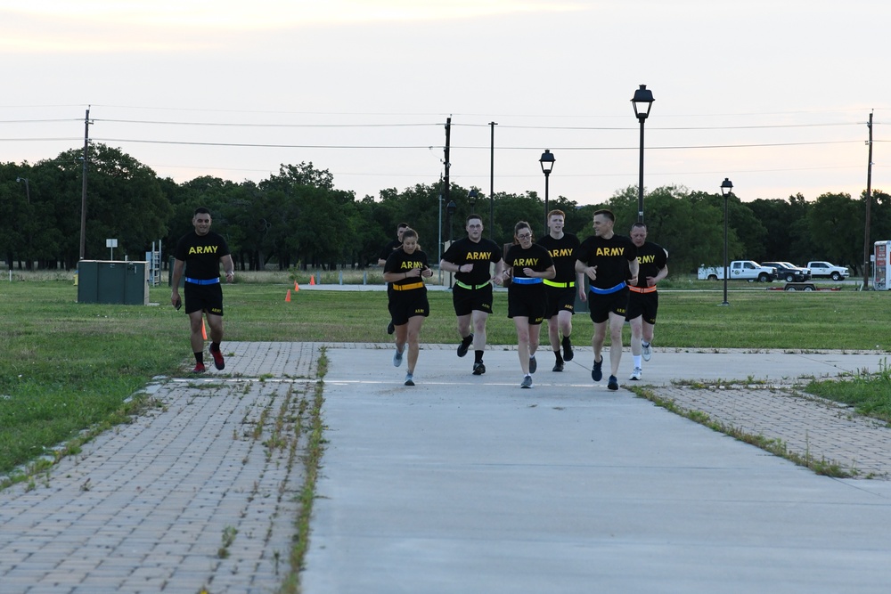 Staff Sergeant Bethan Hendren completes 100 miles with the support of the 297th Regional Support group.