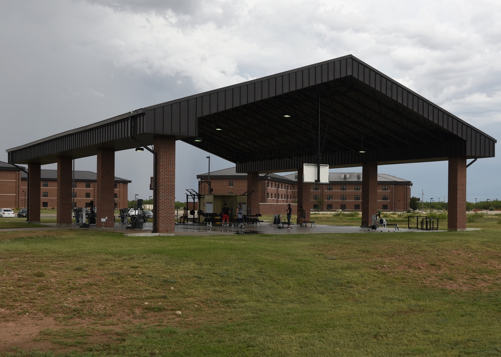 Mathis Fitness Center converts to outdoor gym