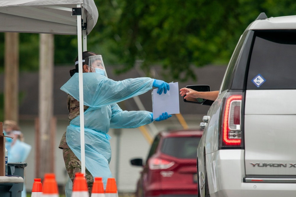 Delaware National Guard administers drive-thru testing for COVID-19