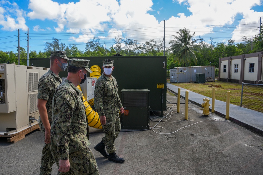 Expeditionary Medical Facility (EMF) constructed on Naval Base Guam's Santa Rita Compound