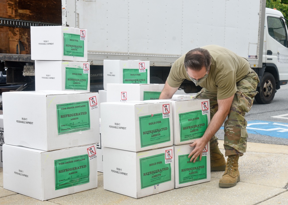 175th Wing Supports COVID-19 Trial Medication Mission