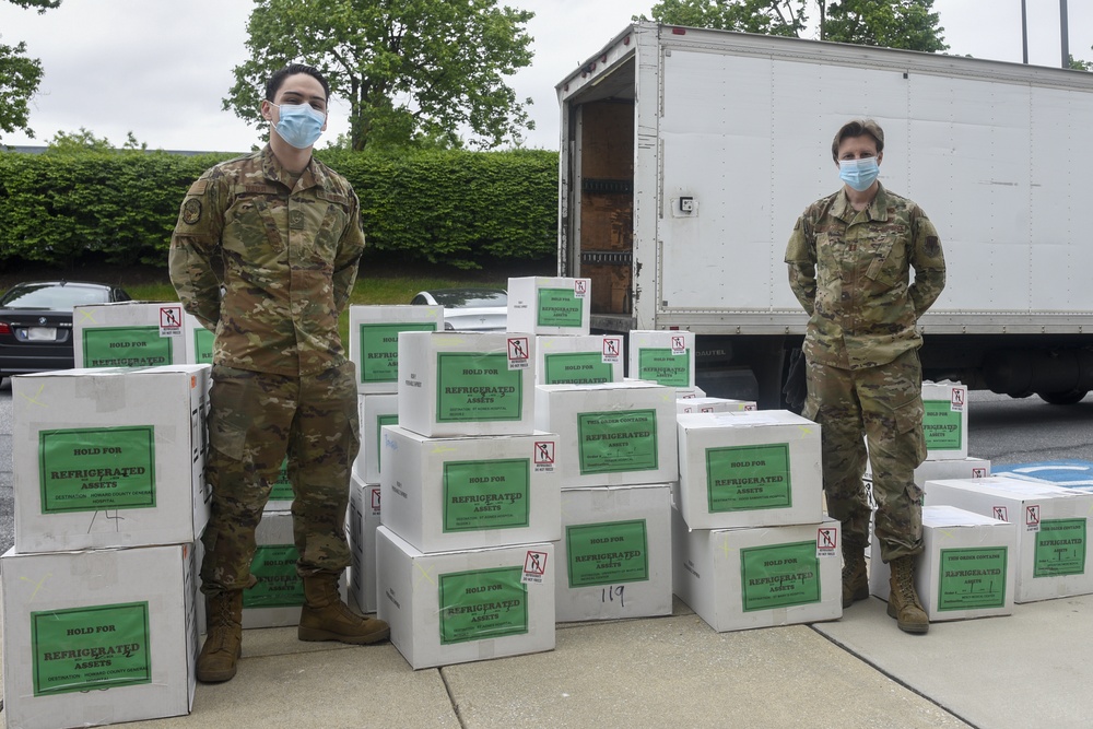 175th Wing Supports COVID-19 Trial Medication Mission