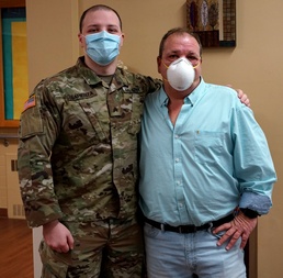 Father, son work together during pandemic