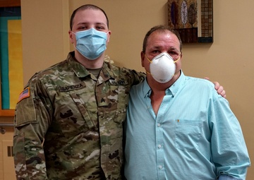 Father, son work together during pandemic