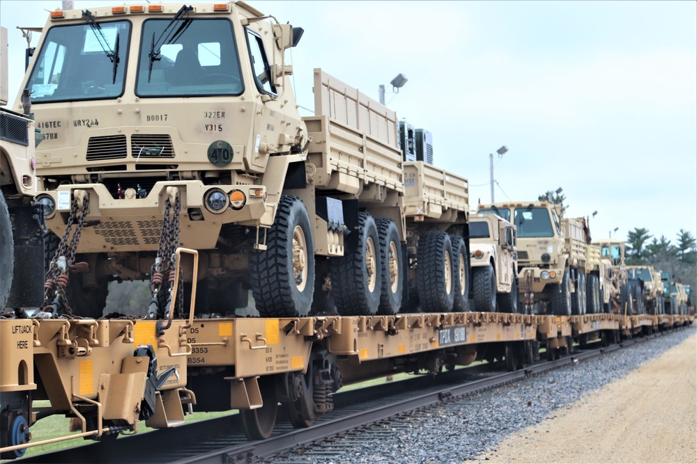 Fort McCoy Logistics Readiness Center's rail operations team moves equipment bound for deployment