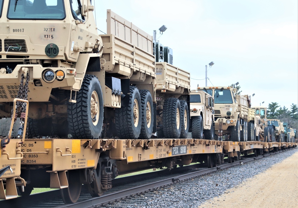 Fort McCoy Logistics Readiness Center's rail operations team moves equipment bound for deployment