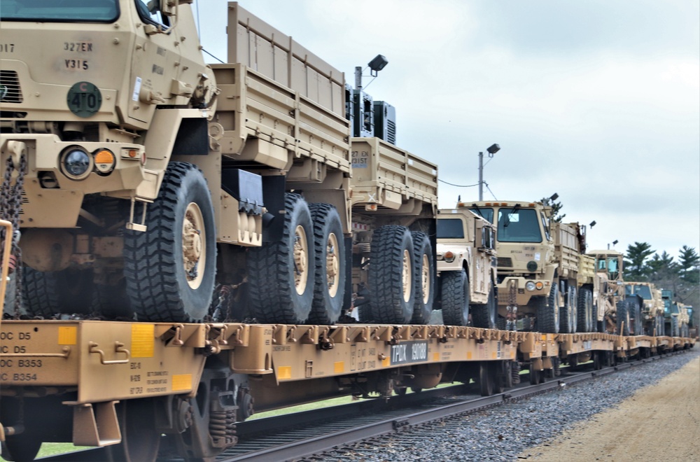 Fort McCoy Logistics Readiness Center's rail operations team moves equipment bound for deployment