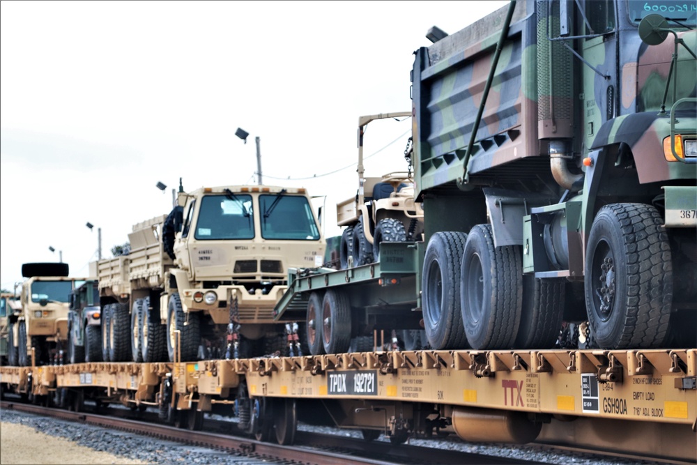 Fort McCoy Logistics Readiness Center's rail operations team moves equipment bound for deployment