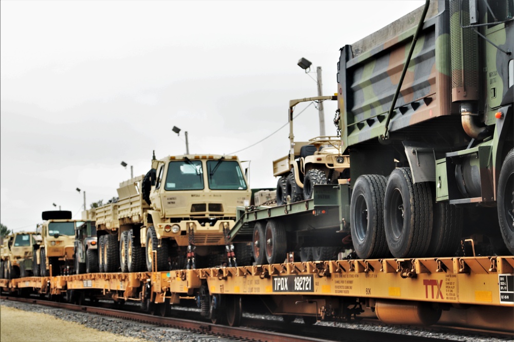 Fort McCoy Logistics Readiness Center's rail operations team moves equipment bound for deployment