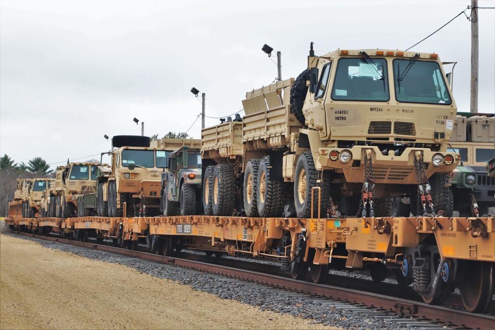 Fort McCoy Logistics Readiness Center's rail operations team moves equipment bound for deployment